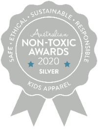 Australian Non Toxic Awards Silver Medal 2020 - Kids Apparel