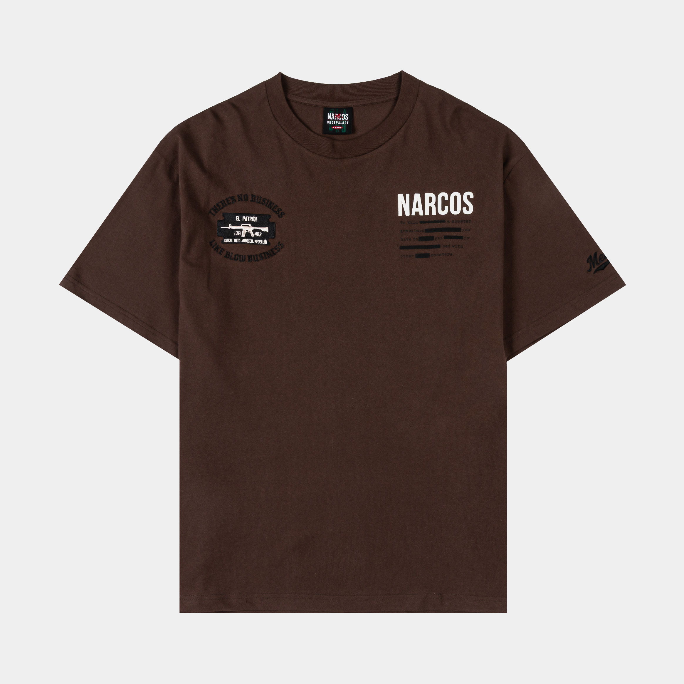 Brown t-shirt with 