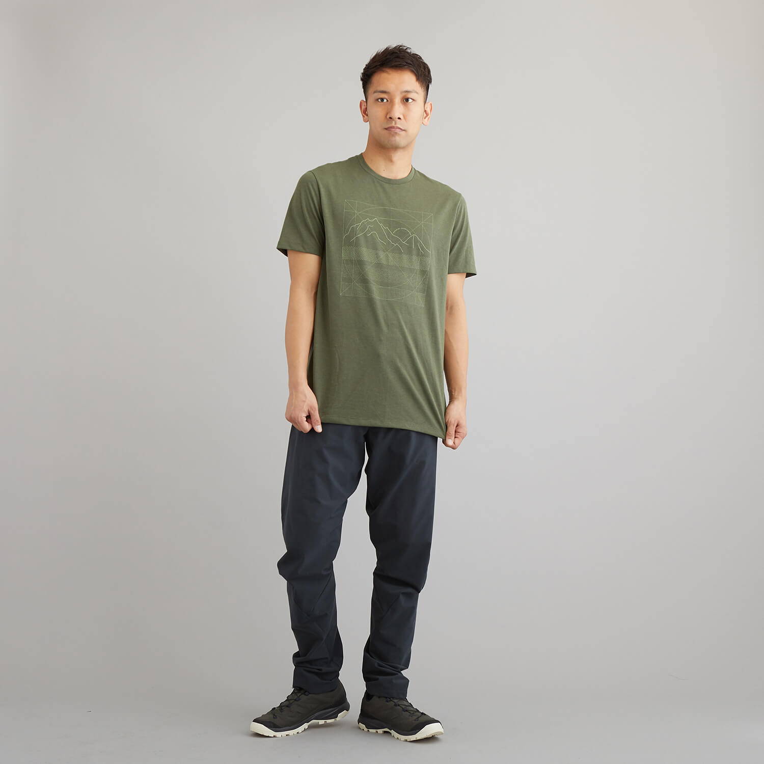 HOUDINI（フーディニ）/ビッグアップメッセージT/カーキ/MENS