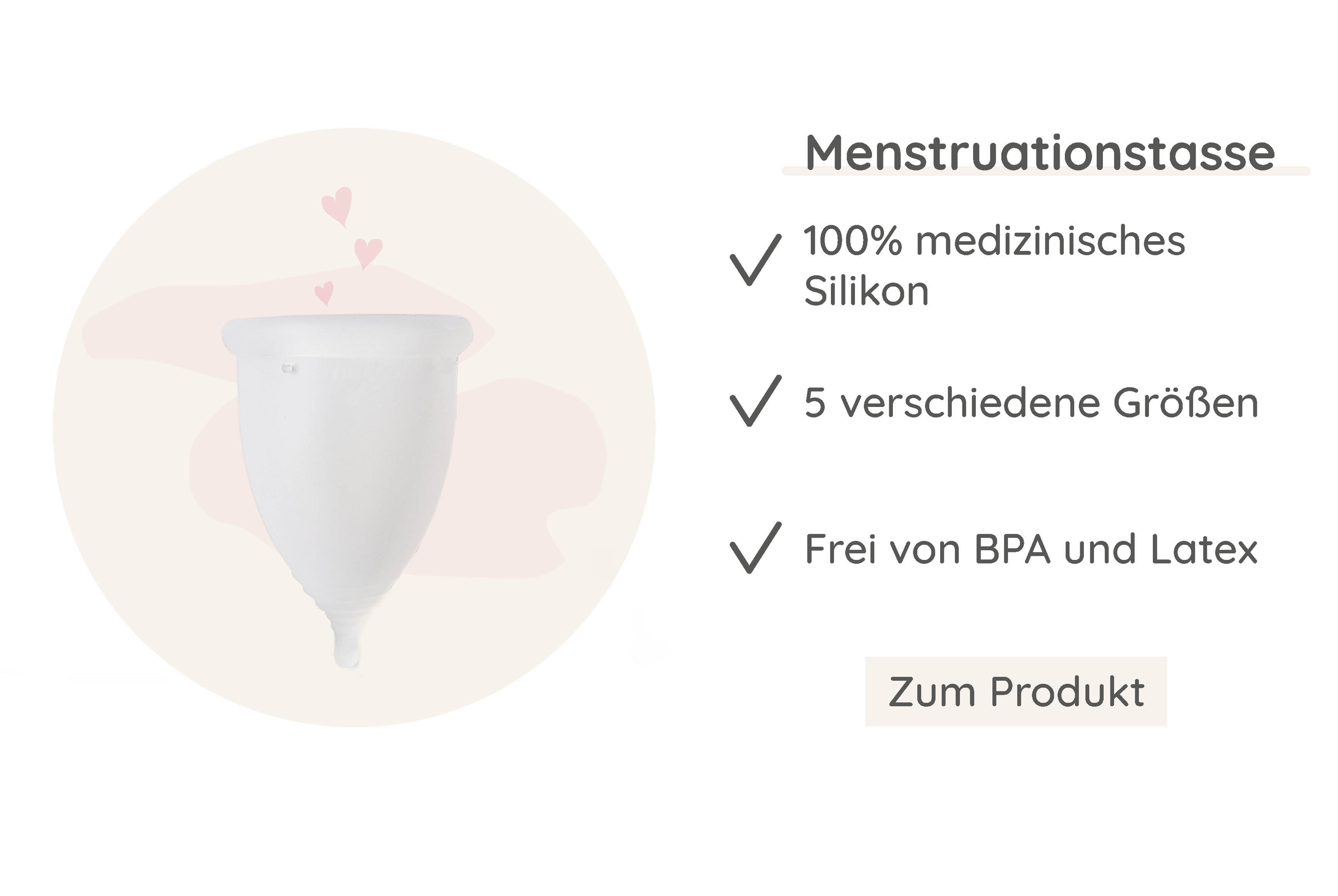 Menstruationstasse von MYLILY | Nachhaltige Alternative zu Tampons | Nachhaltiges Periodenprodukt 