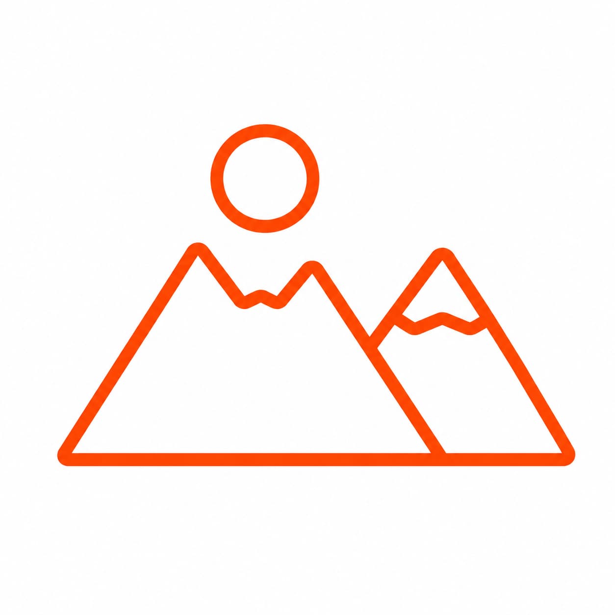 Remote mining terrain with limited access and infrastructure icon