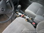 Manual ball valve center console plumbing zip-tied hoses 2001 Toyota Corolla Nathan AirChime K5LA gallery photo 13