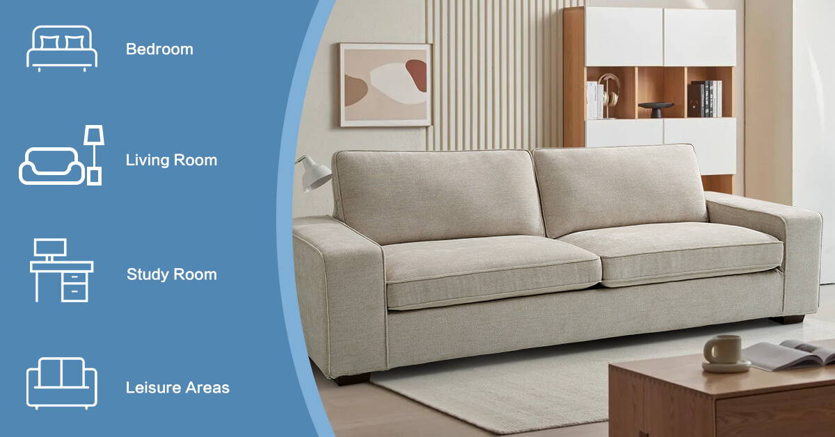 Asjmreye 88.6' Modern Sofa Couches for Living Room 