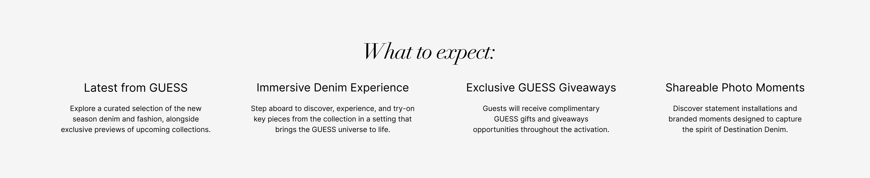 What to expect at the GUESS Bus Activation