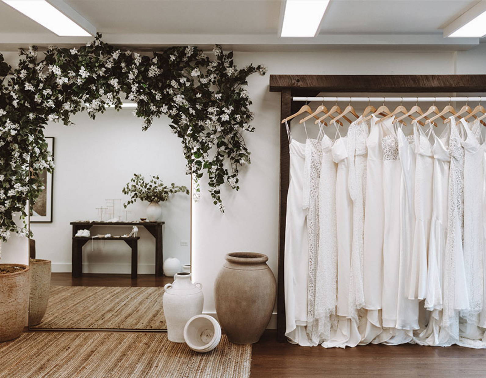 Wedding gowns in the Grace Loves Lace San Francisco bridal shop