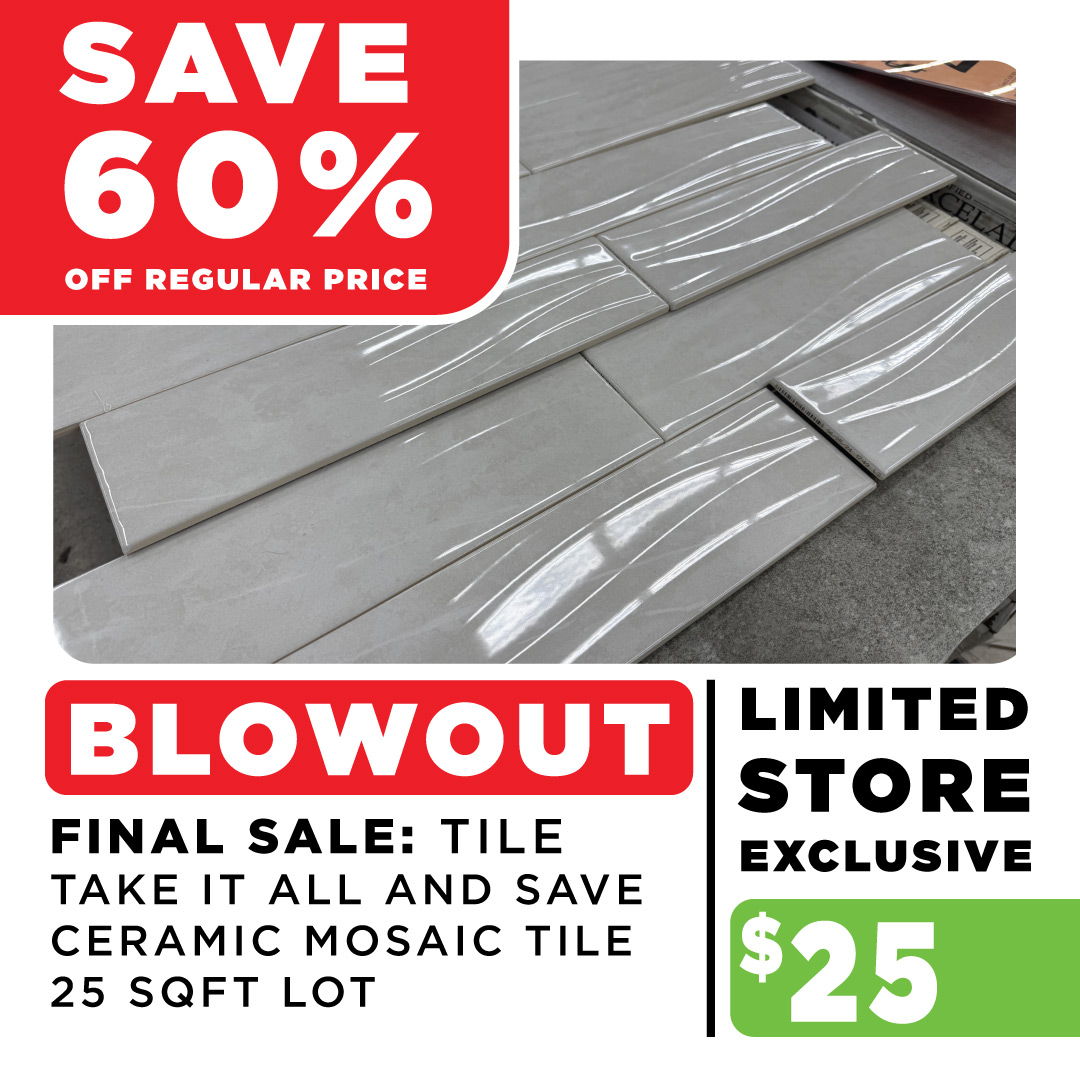 ceramic mosaic tile blowout