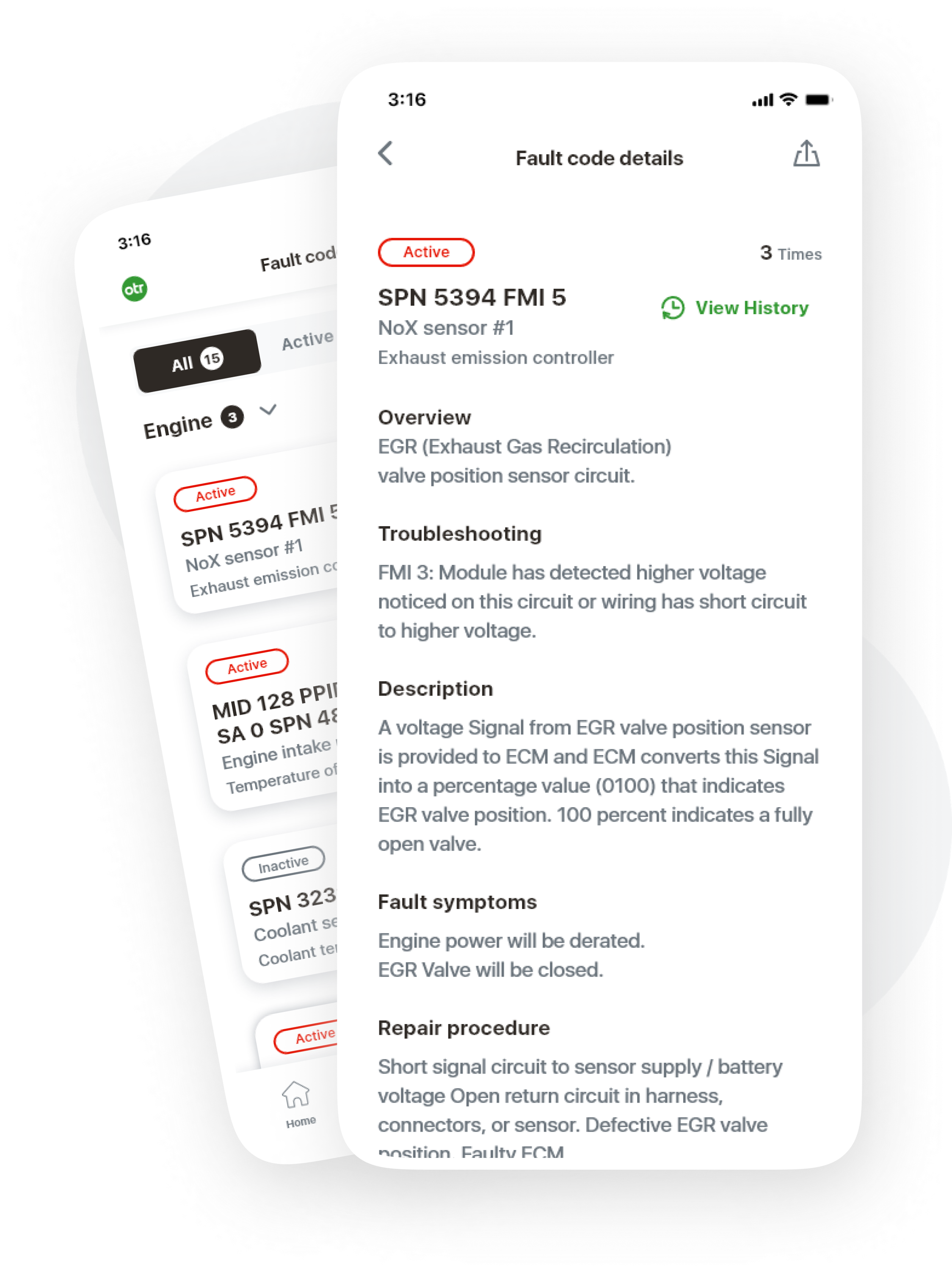 detailed fault code information