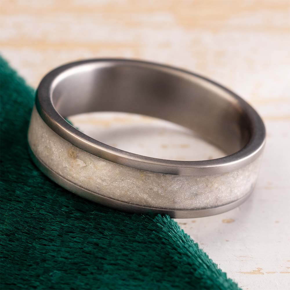 Mica Ashes Wedding Band or Memorial Ring
