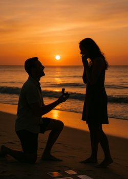 beach engagement proposal idea