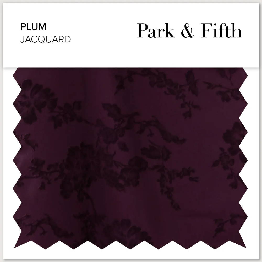 Plum jacquard fabric swatch from Park & Fifth.