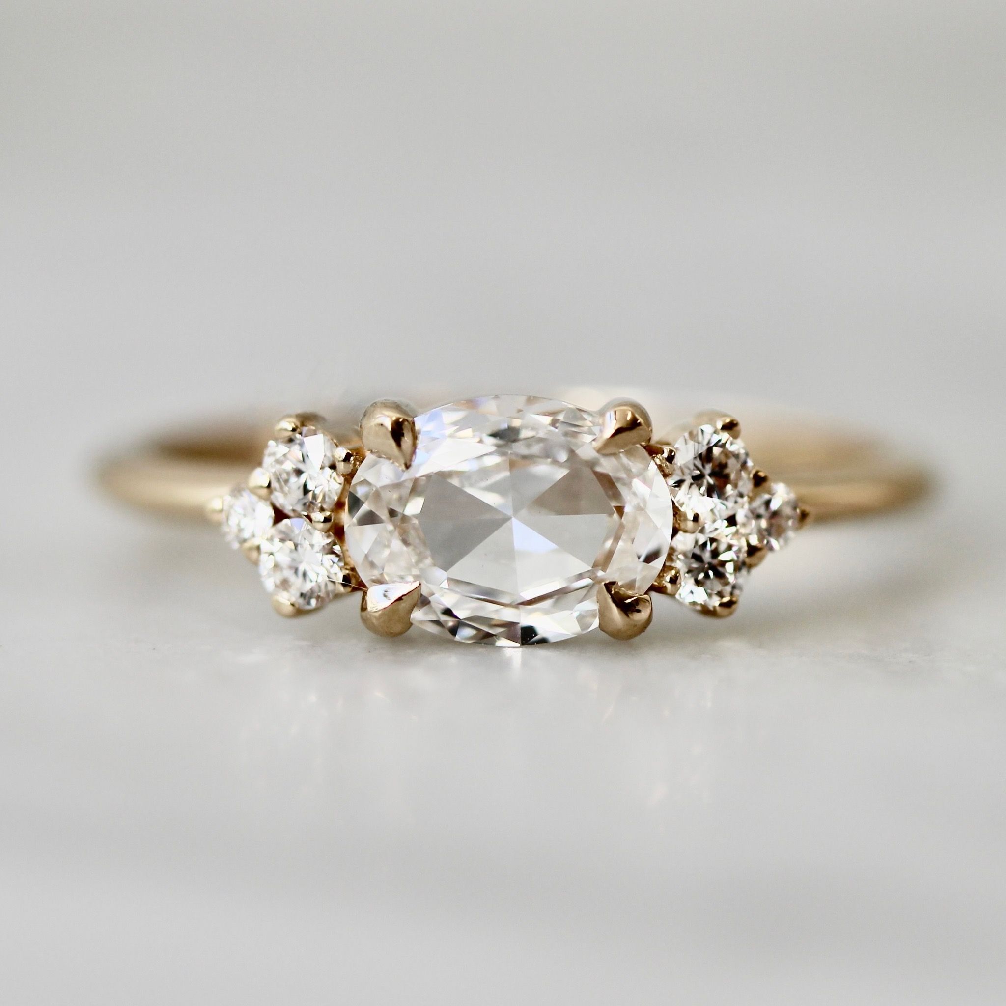 Diamonds are the best gemstone for everyday wear - rose cut diamond engagement ring