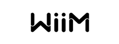 Logo of Wiim, featuring stylized text in black.
