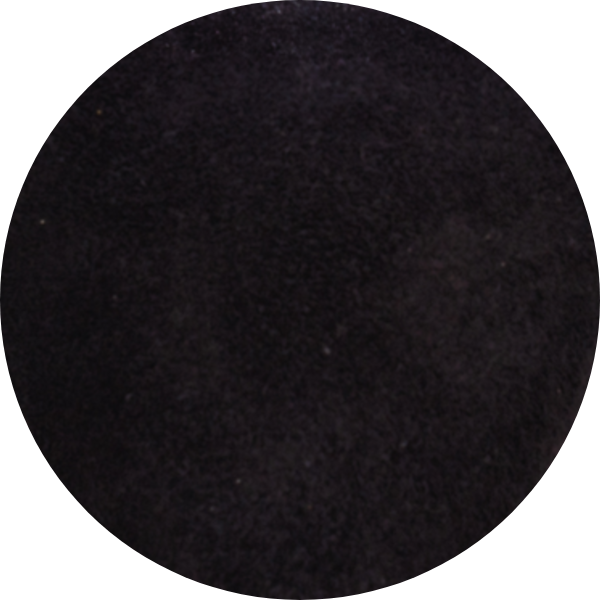 A solid black circular shape on a plain background.