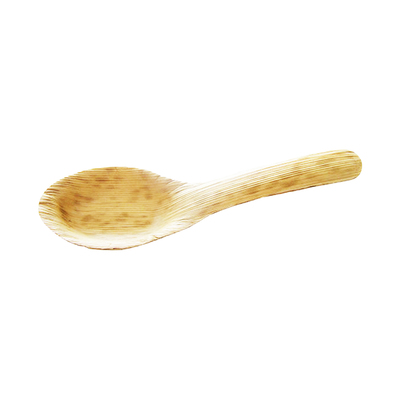 A bamboo leaf spoon