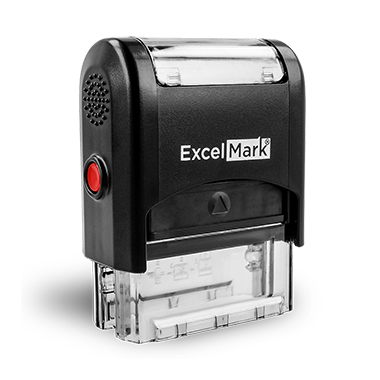 ExcelMark Self-Inking Rubber Date Stamp Compact Size Red Ink Emailed 