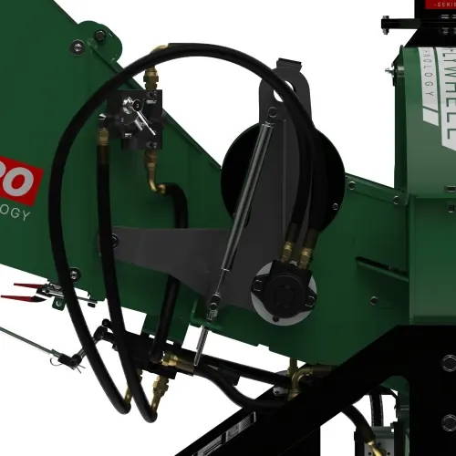 TF810 hydraulic powered infeed system close up