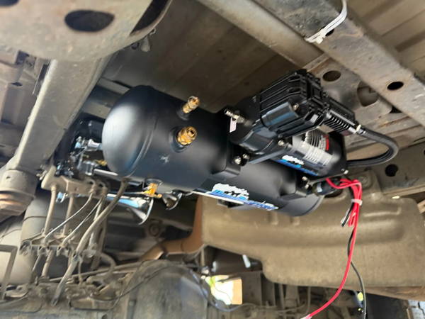 Outlaw Train Horn Kit installed under a 2017 Ford F-150