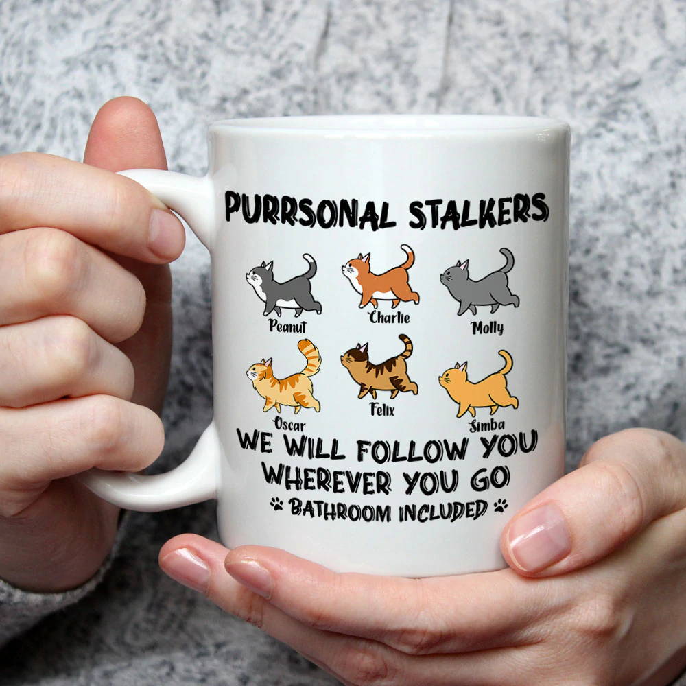 CAT PURRSONAL STALKER - PERSONALIZED CUSTOM COFFEE MUG