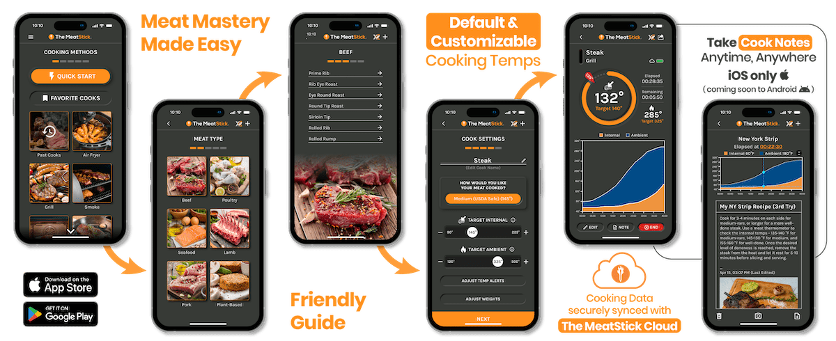 Smart Cooking with The MeatStick App Guided Cooks