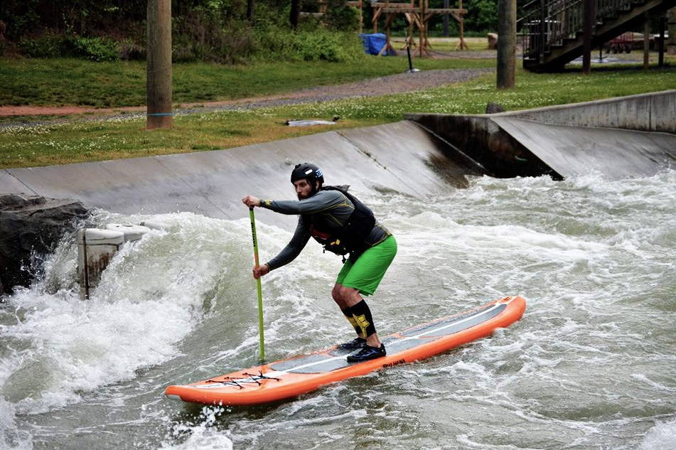 Tuckfest White water river racing Paddling on Pau Hana Big Ez Air SUP