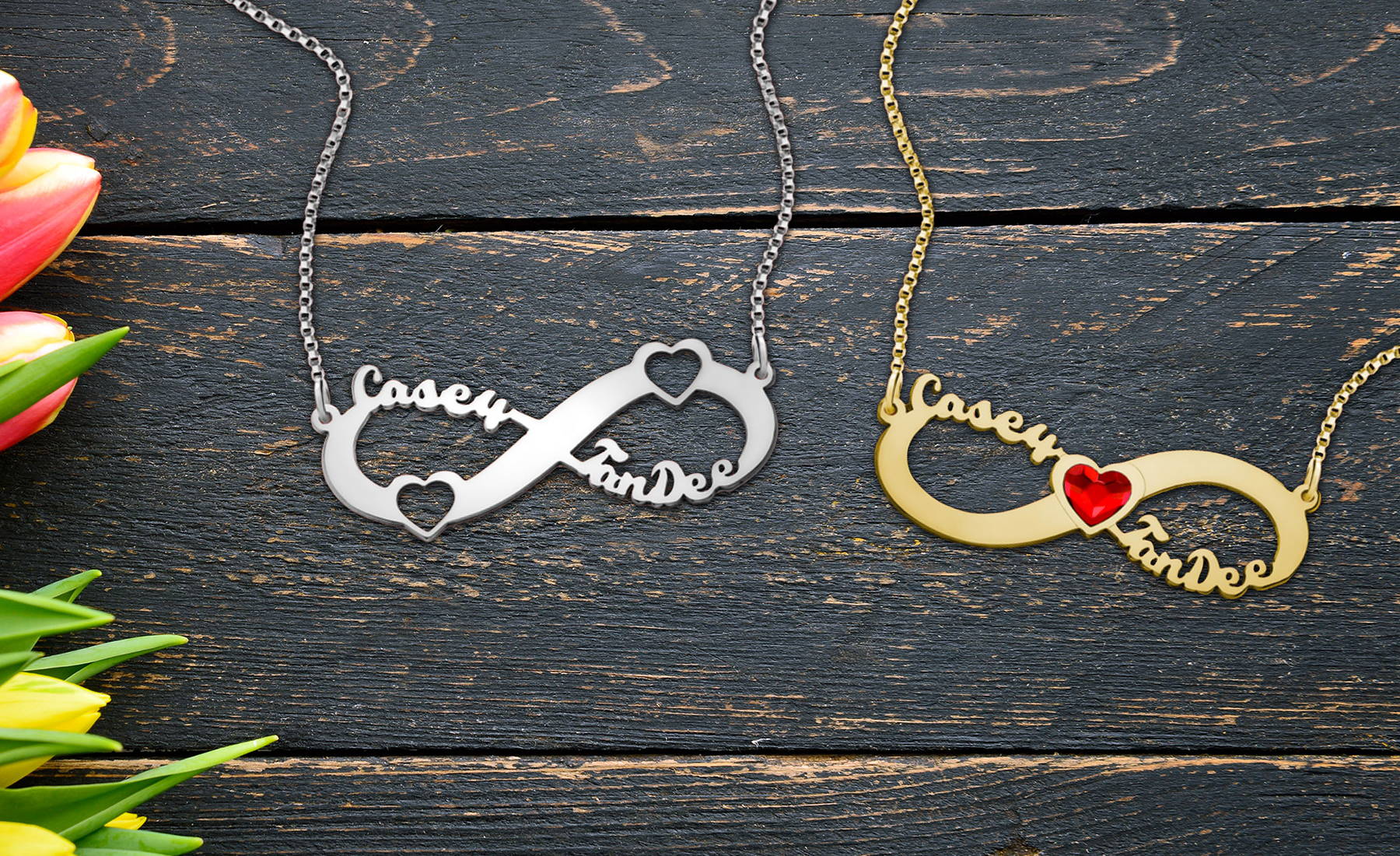 Matching Name Necklace Personalized Couple Necklace  Relationship necklaces,  Matching necklaces for couples, Custom necklace