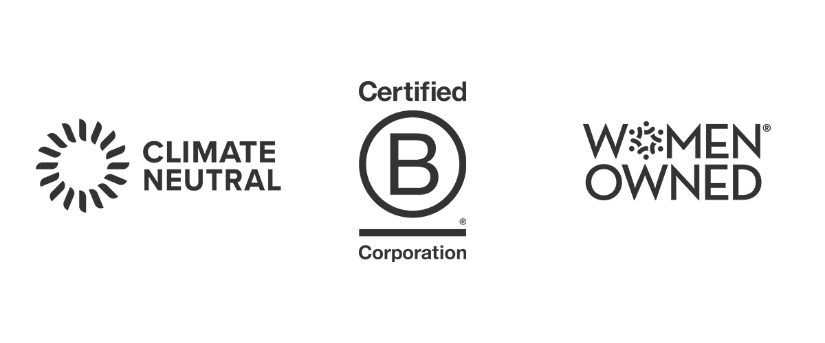 Climate Neutral, B Corp Certified and Women Owned