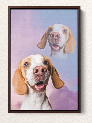 super imposed dog art portrait