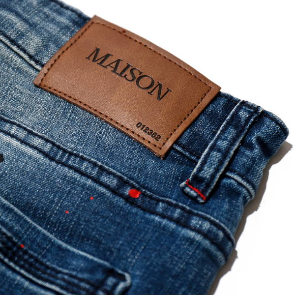 close up of maison article jeans tag