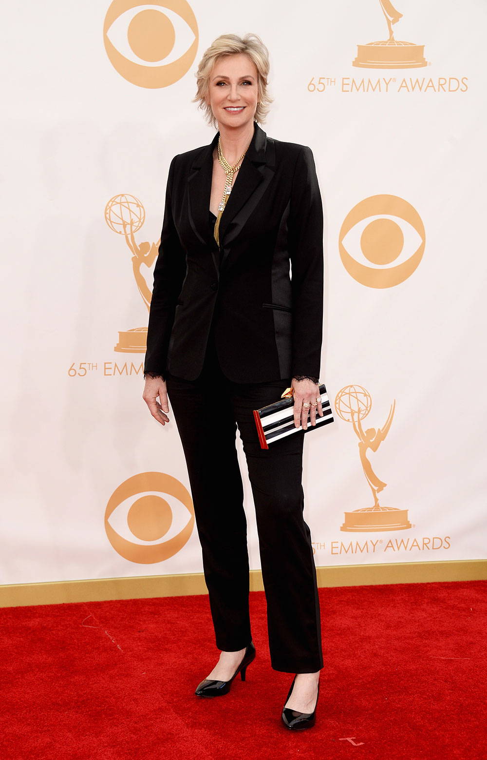 Jane Lynch in Badgley Mischka at the 2013 Emmy Awards