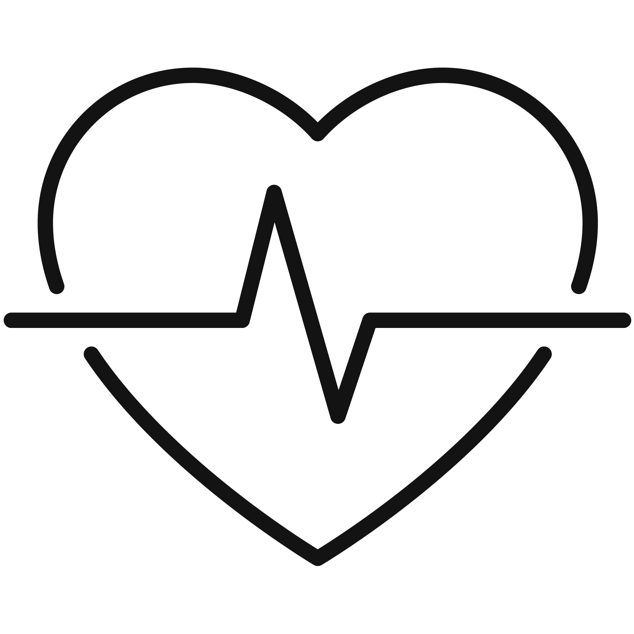 Heart rate icon, black