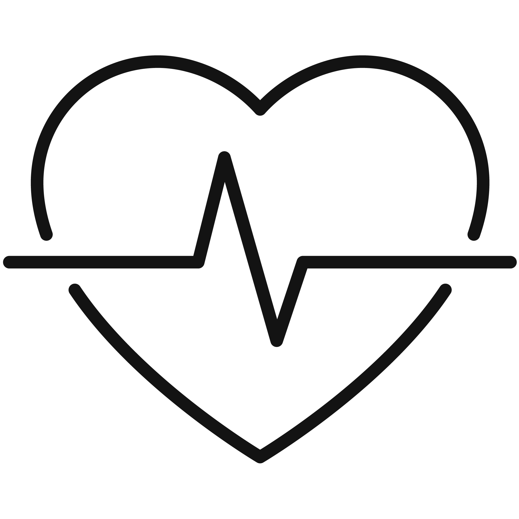 Heart Rate icon, black