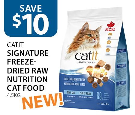 $10 off Catit Signature Freeze-Dried Raw Nutrition Cat Food 4.5kg