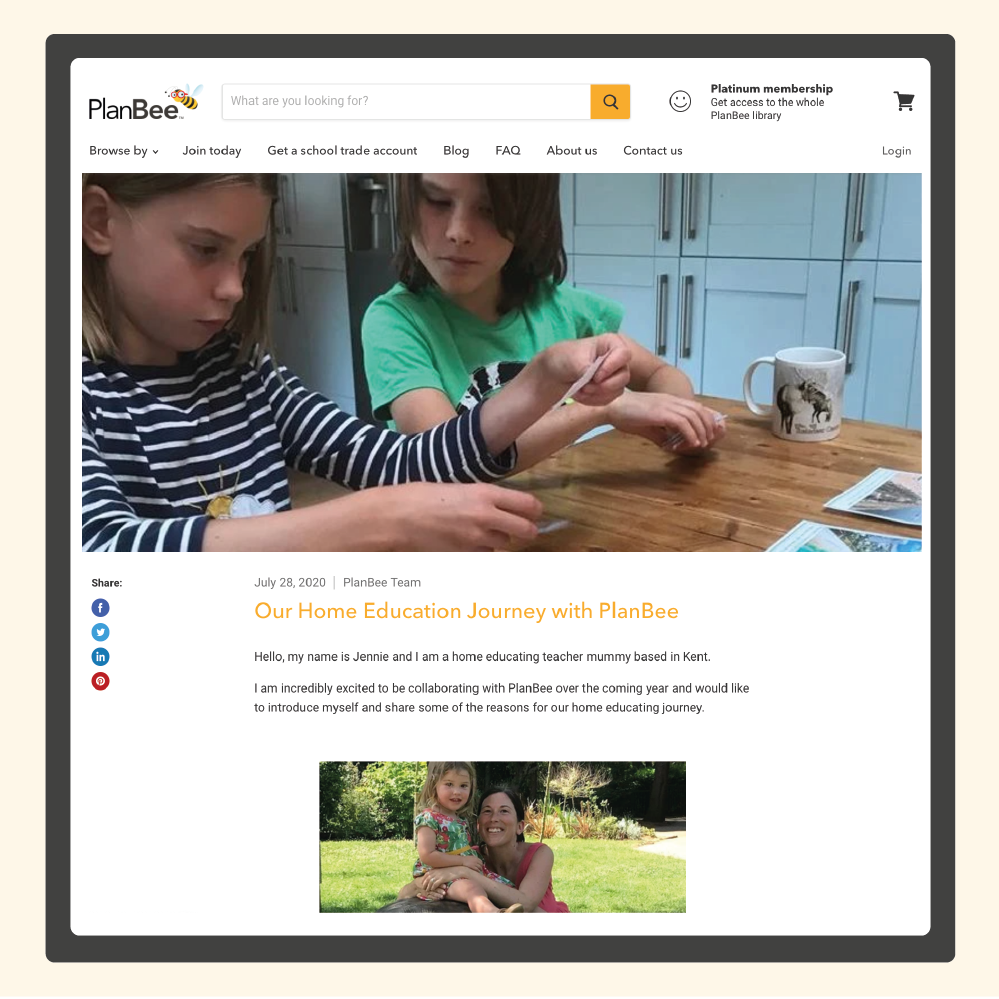 Our home ed journey blog