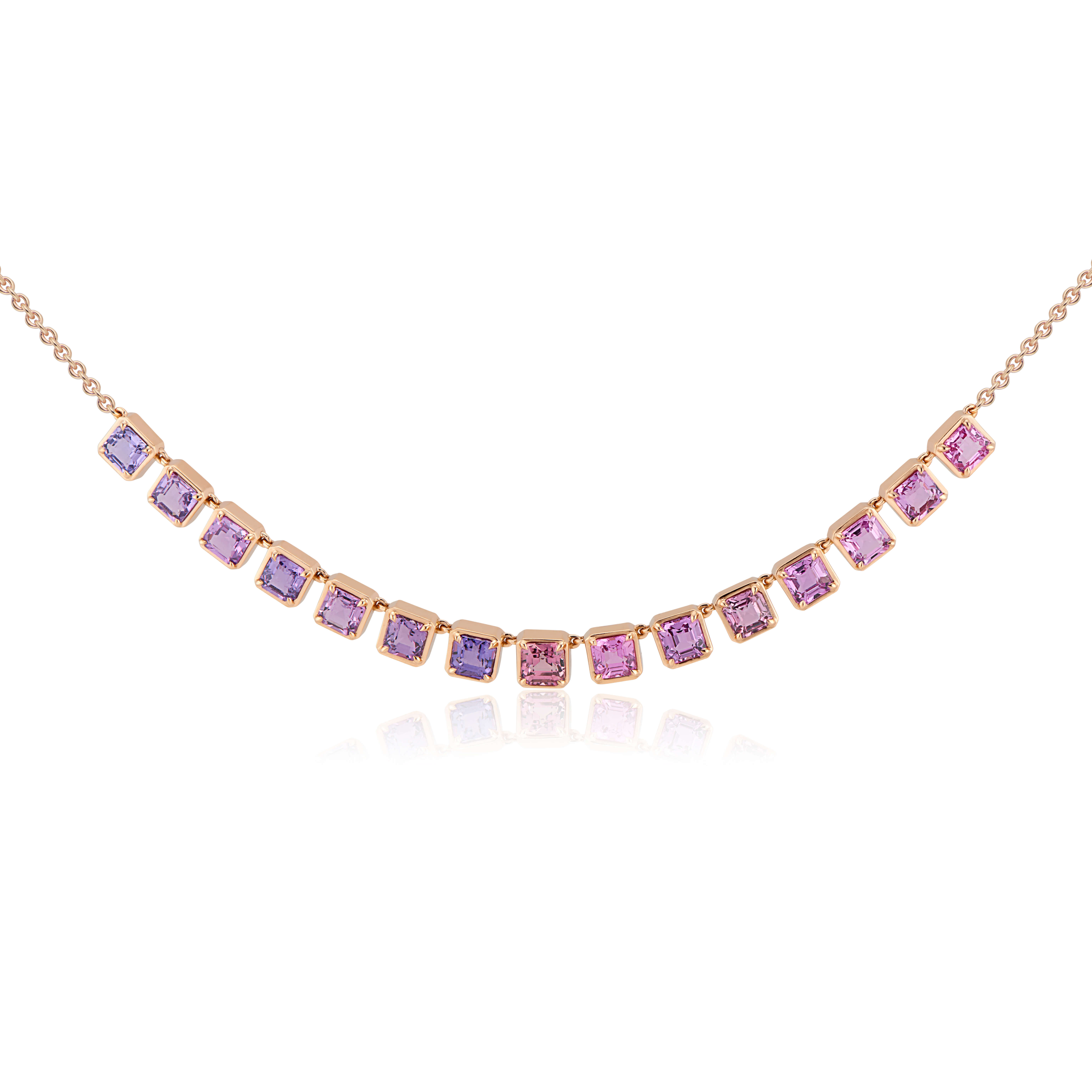 multicolored sapphire necklace