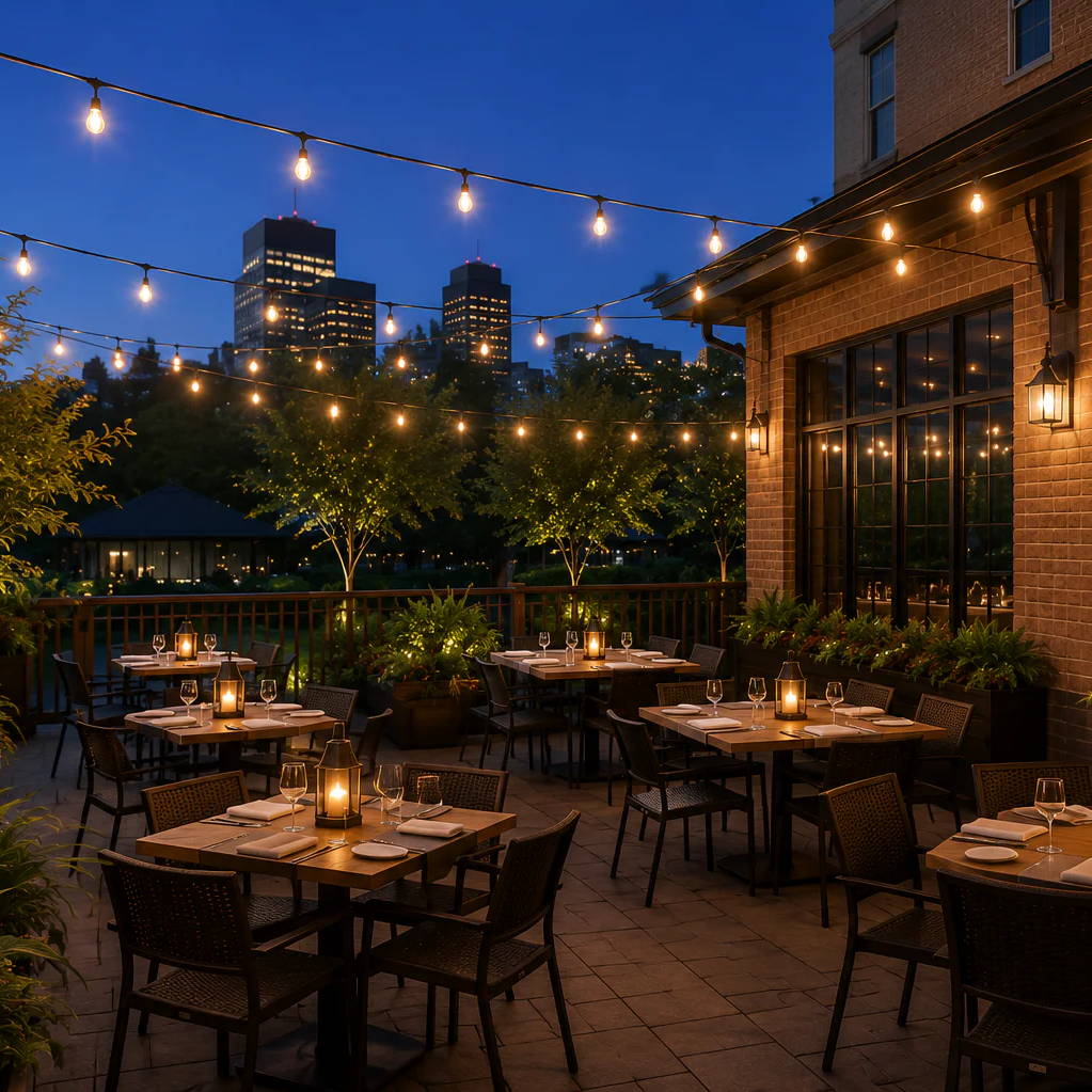 Restaurants & Outdoor Dining String Lights