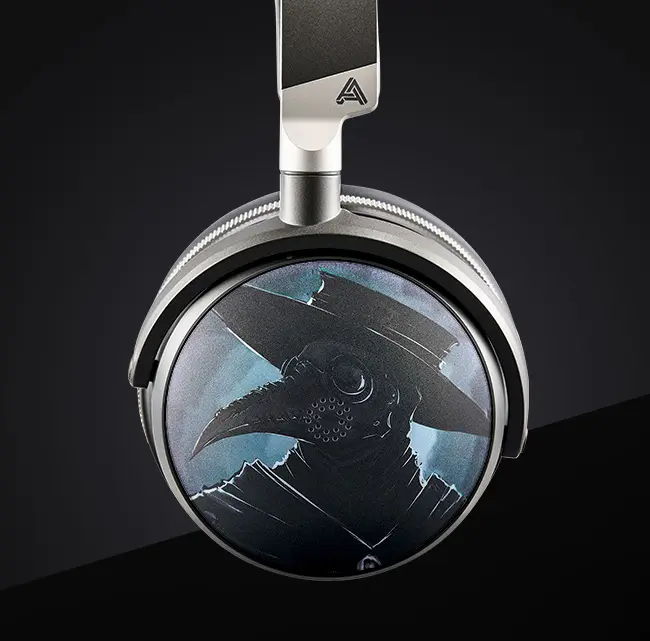 ReSkin cup on a Maxwell 2 with a plague doctor design.