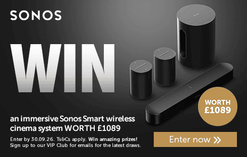 Sonos competition ad for a wireless cinema system worth £1089.