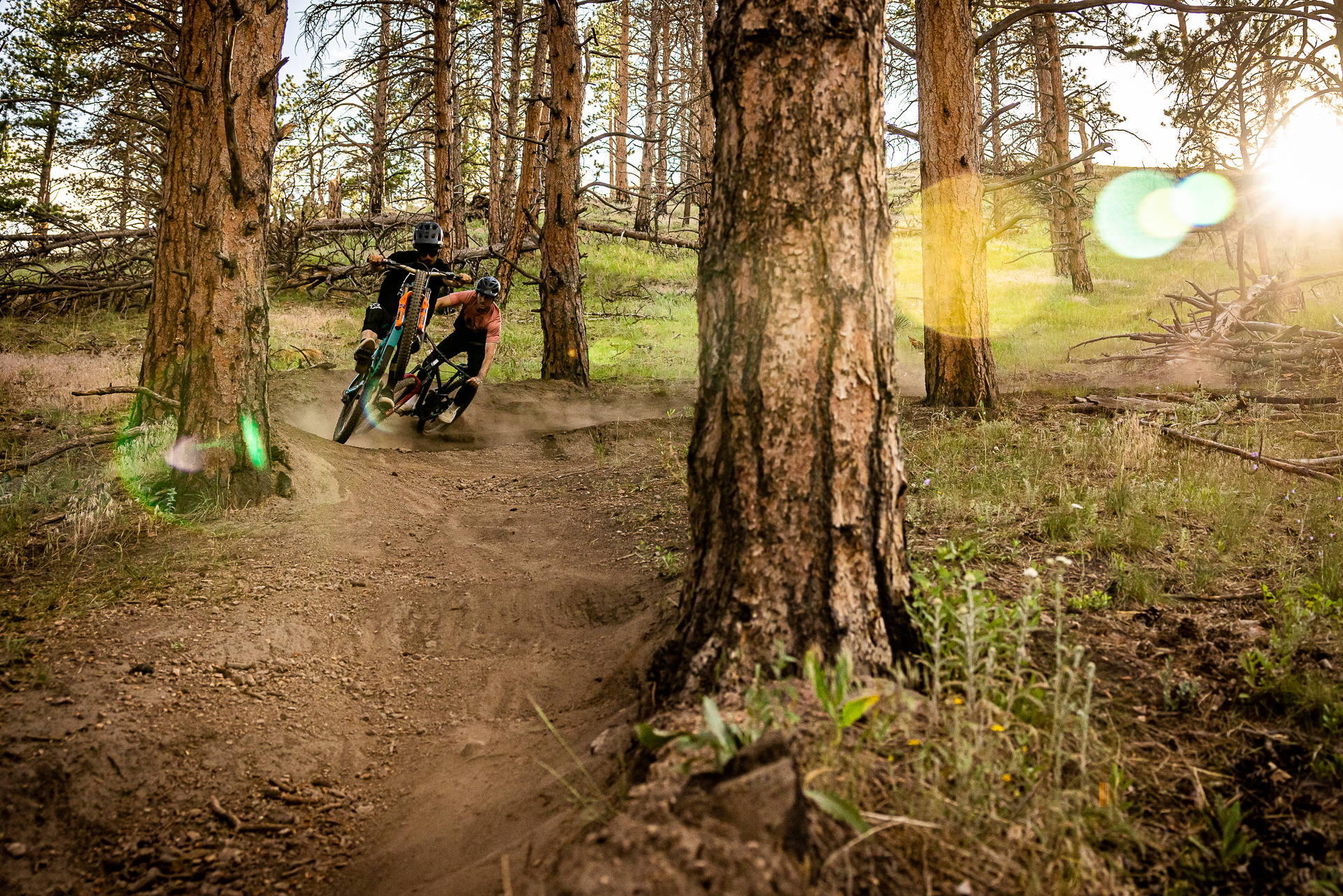 Shawn and Dom shredding the trail