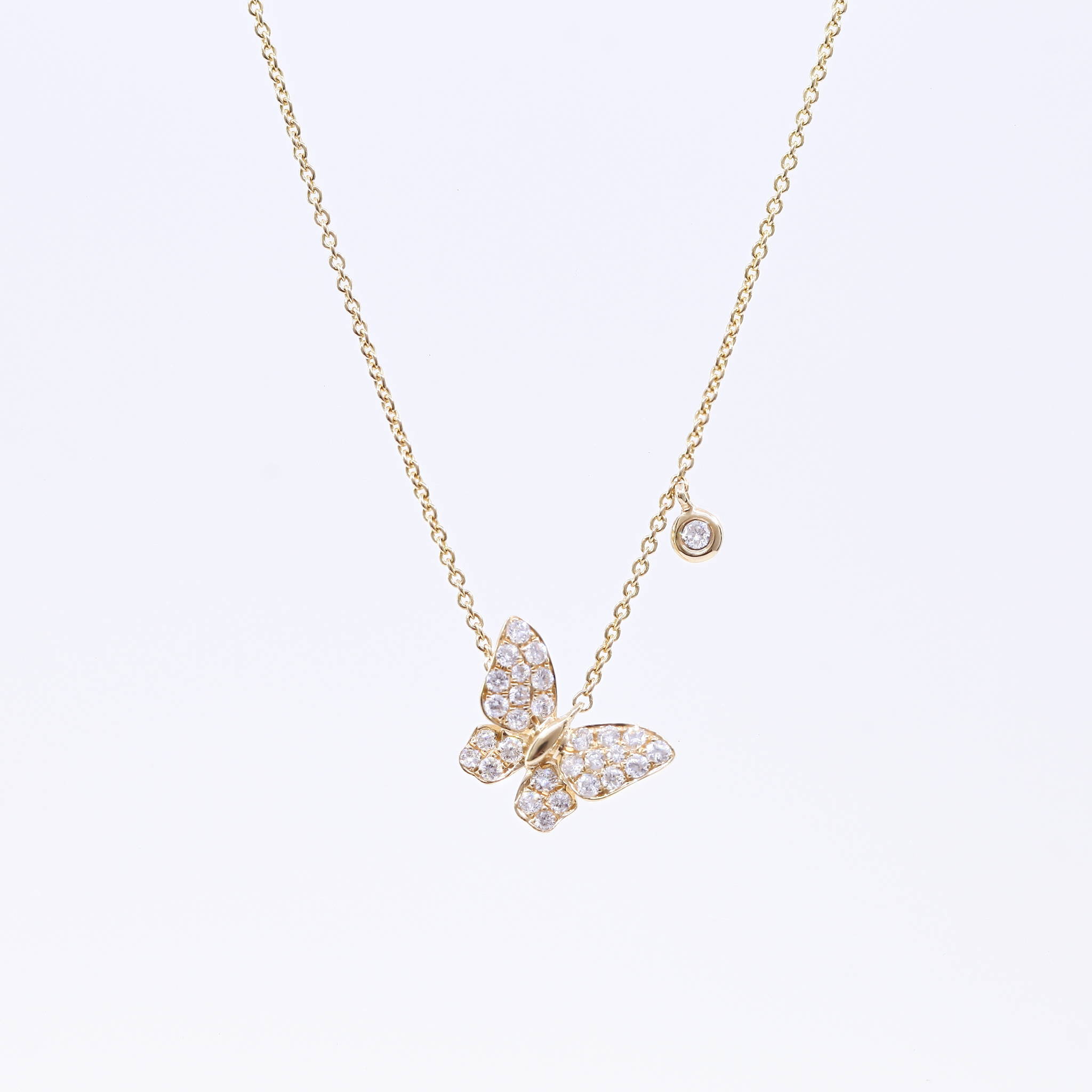pave butterfly necklace