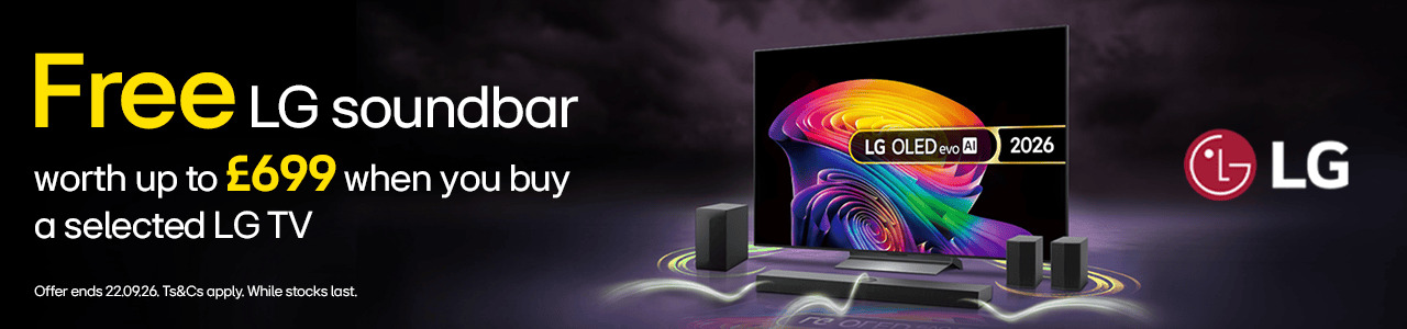 Free LG soundbar worth up to £699 when you buy a selected LG TV