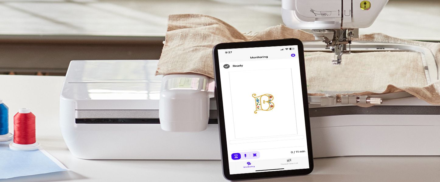 Brother XE2 Embroidery Machine My Stitch Monitor App