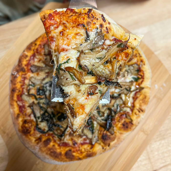 oyster mushroom pizza