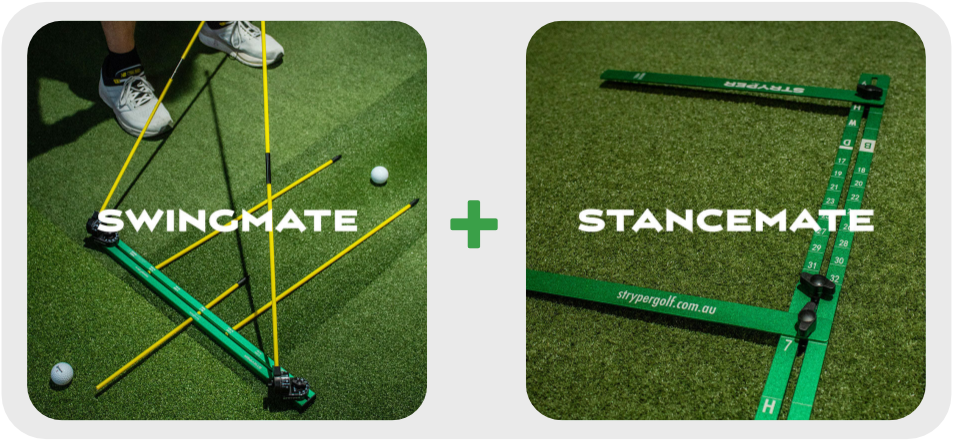 SwingMate and StanceMate combine for a comprehensive swing training station