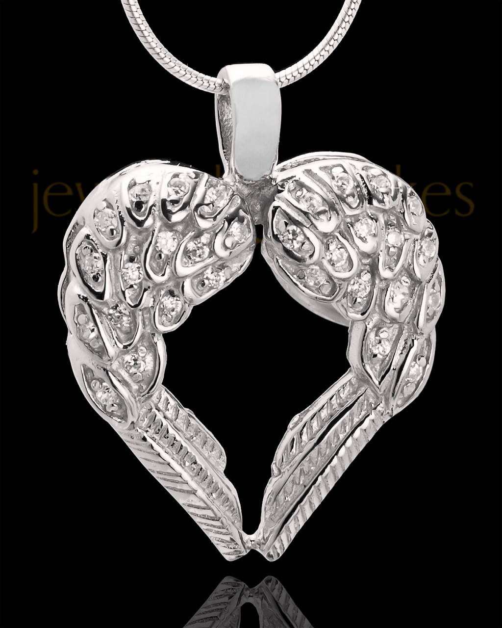 Sterling Silver Winged Memories Cremation Pendant