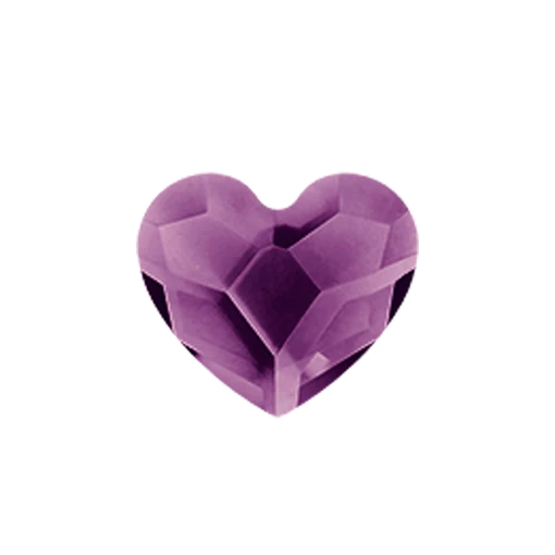 February Amethyst Heart Birthstone Crystal