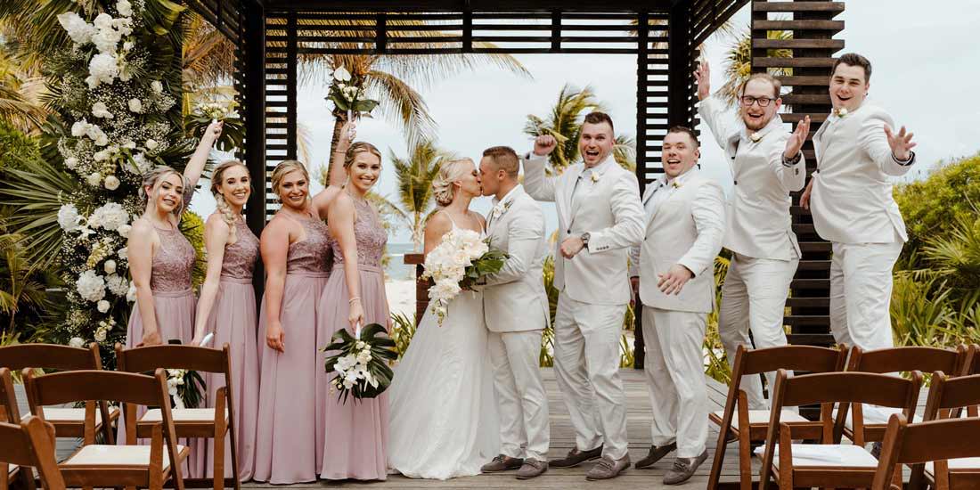 Desert Rose Destination Wedding Bridesmaid Dresses