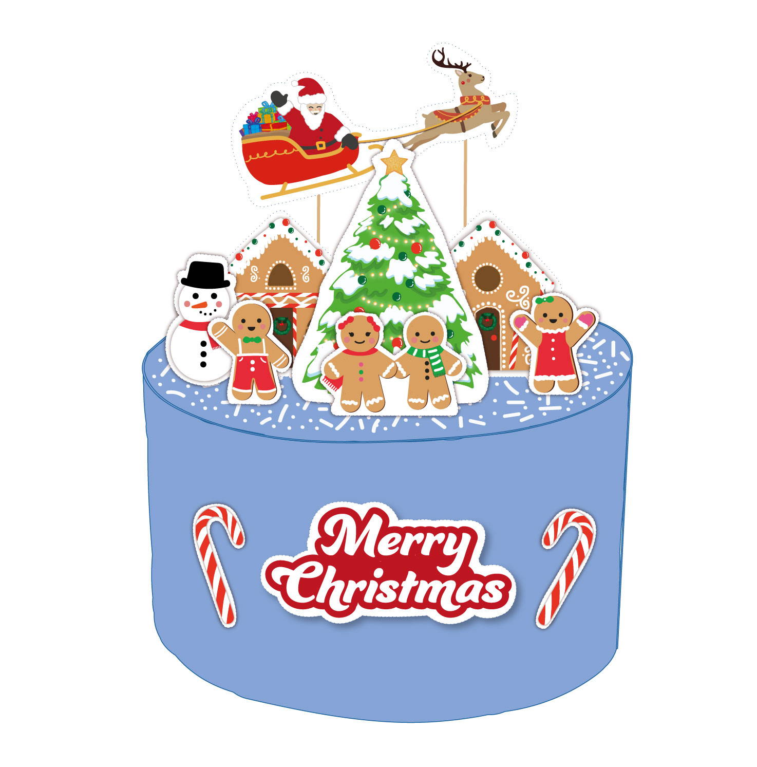Free Printable Christmas Cake Toppers from Bakedin - Baked In