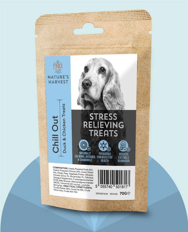 Nature's Harvest Dog Treats Stress Relieving Pack Shot