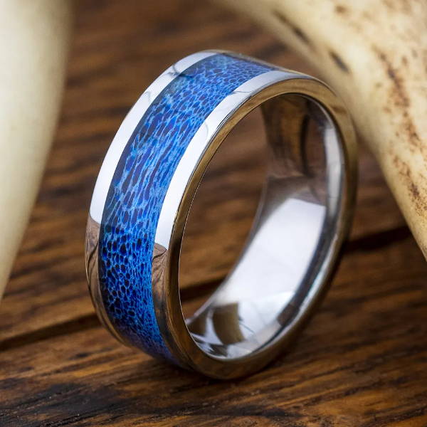 Blue Antler Ring