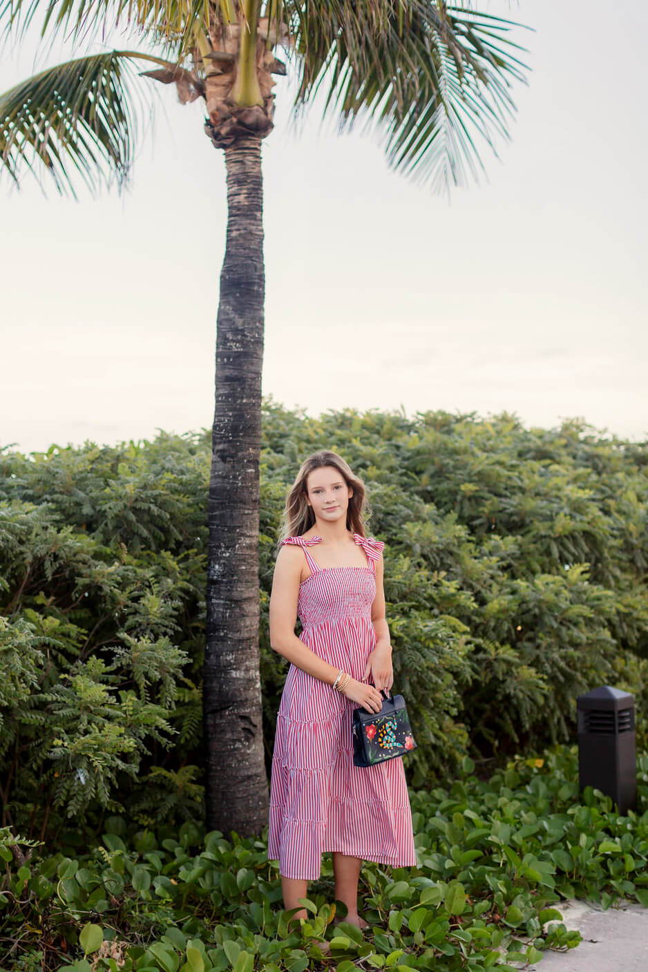 Bright Beautiful Dress under a Palm